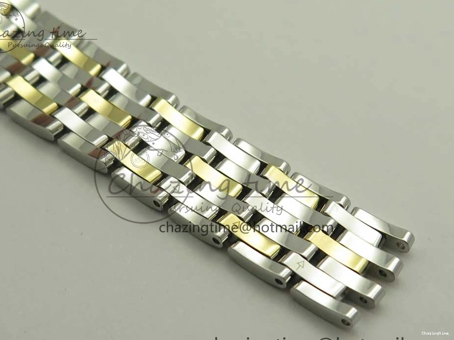 0106 Attractive De Ville Prestige Ladies 32.7mm SS MKF 1:1 Best Edition White Dial Roman Markers on SS YG Bracelet MIYOTA 7965
